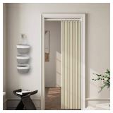 HaoTuJoho 3-Tier Decorative Cotton Rope Hanging Basket, Wall-Mounted Woven Storage Organizer Bag, White + Gray - Retail: $20