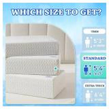 HARBOREST Ice Cube Cooling Pillow for Side Sleepers Memory Foam Side Sleeper Pillow Support Head and Neck for Pain Relief?12\x24\inx5\in - Retail: $30in