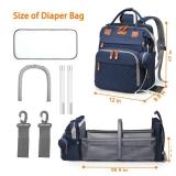 Astro alan Baby Diaper Bags with Changing Station, Waterproof Diaper Bag Backpack for Moms Dads with USB Charging Port, Baby Shower Gifts, Large Capacity diaper backpack, Blue - Retail: $41