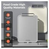 Stainless Steel Cutting Board Double Sided Steel Food Grade PP, Large Chopping Board for Meat and Kitchen, Non-Slip 16 × 11 - Retail: $30