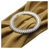 WELMATCH Gold Spandex Chair Bands Sashes - 50 pcs Wedding Banquet Party Event Decoration Chair Bows Ties (Gold, 50) - Retail: $26