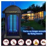 Bug Zapper Outdoor, 4200V Electric Mosquito Zapper, Bug Zapper Outdoor, Fly Traps, Fly Zapper, Mosquito Killer Indoor 3 Prong Plug, 90-130V, ABS Plastic Outer - Retail: $34