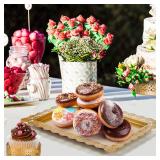 Peohud 10 Pieces Gold Cake Stand, Metal Round Cupcake Tower, Decorative Dessert Fruit Candy Display Plate for Wedding, Anniversary, Birthday Party, Celebration, Outdoor - Retail: $62