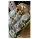 Peohud 10 Pieces Gold Cake Stand, Metal Round Cupcake Tower, Decorative Dessert Fruit Candy Display Plate for Wedding, Anniversary, Birthday Party, Celebration, Outdoor - Retail: $62