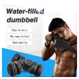 Travel Weights Water Filled Dumbbells Set for Man and Women, Adjustable Water Dumbbells Up to 20-45Lbs, Portable Fitness Equipment, for Exercise Fitness Weightlifting Training, for Gym and Hiking - Re