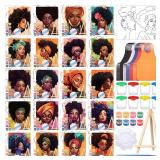 Sherr 140 Pcs 20 Set Pre Drawn Canvas Kit for Painting Craft Sip and Paint Kit for Adults Pre Printed Canvas Painting Favor for Virtual DIY Birthday Gifts Adult