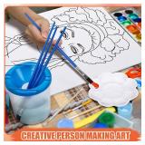 Sherr 140 Pcs 20 Set Pre Drawn Canvas Kit for Painting Craft Sip and Paint Kit for Adults Pre Printed Canvas Painting Favor for Virtual DIY Birthday Gifts Adult