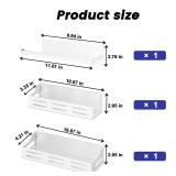 Carwiner Magnetic Spice Rack for Refrigerator, Magnetic Refrigerator Organizer, Strong Magnetic Fridge Shelf, Rustproof Side Fridge Storage Rack for Kitchen (White, 3 Pack) - Retail: $22