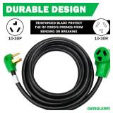 Gerguirry 3 Prong 50 Feet Dryer Extension Cord, 30 Amp NEMA 10-30P to 10-30R Heavy Duty Cord, Use for Dryer Power Extension and Level 2 EV Charging, 125 Volt/250 Volt 10-AWG Gauge, ETL Listed - Retail