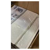 4Pack Linen Sheet Organizers and Storage - King/Queen Size Sheet Storage Organizer with Window, Foldable and Dustproof Sheet Organizer for Linen Closet for Summer Blankets and Sheet Sets,Off-white - R