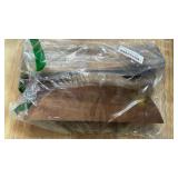 YANGQIHOME Round Wood Tray, Acacia Wooden Serving Tray, Serving Platter, Appetizer Charcuterie Board, Tray Organizer for Kitchen/Countertop, 13.8 x 13.8 x 0.8 inch (damaged) - Retail: $22