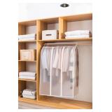 Aolores Garment Bags for Hanging Clothes?Suit Bags for Closet Storage with Zipper?Garment Bags for Storage for Shirts, Coats, Dresses (Matte, 23.6x39.3x53.4) - Retail: $5,992