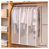 Aolores Garment Bags for Hanging Clothes?Suit Bags for Closet Storage with Zipper?Garment Bags for Storage for Shirts, Coats, Dresses (Matte, 23.6x39.3x53.4) - Retail: $5,992