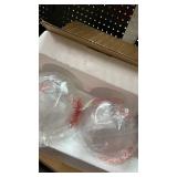 2 Pack 6.1\ Clear Seeded Replacement Glass Shade, 1-5/8\in Fitter Opening for Threaded Medium Base Socket for Pendant Light,Ceiling Light,Chandelier Light,Wall Sconce Shade - Retail: $57in