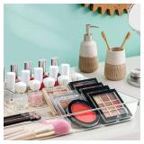 Criusia Drawer Organizer Set, Acrylic Non Slip Non Cracking Kitchen Drawer Storage Tray Large Size Divider, Multifunctional Storage for Cosmetics, Bathroom, Tools, Kitchen and Office (8 PACK) - Retail