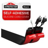 Floor Cord Cover by X-Protector  5 Overfloor Cord Protector  Self-Adhesive Power Cable Protector  Silicone Cord Protector  Ideal Extension Cord Cover to Protect Wires On Floor (60 in) - Reta