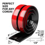 Floor Cord Cover by X-Protector  5 Overfloor Cord Protector  Self-Adhesive Power Cable Protector  Silicone Cord Protector  Ideal Extension Cord Cover to Protect Wires On Floor (60 in) - Reta