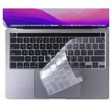 CaseBuy Premium Keyboard Cover for MacBook Pro 13 inch M2 2023 2022, 2021 2020 M1 A2338 A2289 A2251 Ultra Thin US Keyboard Protector for MacBook Pro 13 with Touch Bar -Clear - Retail: $7