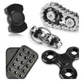 5 Pcs Fidget Toys Adults and Teen Metal Fidgets Spinner Magnetic Slider Cool Gadgets Office Desk Toy Stress Relief Sensory Items for Autism ADHD Anxiety Stocking Stuffers for Teen Boys Adult Men Gift 