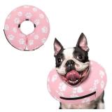 Supet Inflatable Dog Cone Collar Alternative After Surgery, Doggie Neck Donut Collar Recovery ECollar for Post Surgery, Soft Dog Cone for Small Medium Puppies Cats - Retail: $3