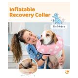 Supet Inflatable Dog Cone Collar Alternative After Surgery, Doggie Neck Donut Collar Recovery ECollar for Post Surgery, Soft Dog Cone for Small Medium Puppies Cats - Retail: $3
