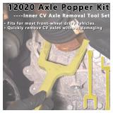 MOEBULB 12020 Axle Popper Kit 2PC CV Axle Removal Tool for Most FWD Front Wheel Drive Vehicles Removing Stuck Half Shaft Fixing Damaged CV Joints CV Axle Puller, Gold - Retail: $23