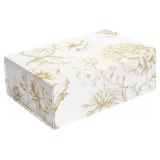 Sorarto Luxury Keepsake Gift Box | Gold Floral Decorative Boxes with Magnetic Lids for Presents, Wedding Memory Box, and Bridal Gifts. 13.5\ x 9\in x 4.3\in - Retail: $20in