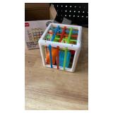 Aprilwolf Montessori Toys for 1 Year Old, Cube and 6 Sensory Shape Blocks, Baby Toys 12-18 Months, Developmental Infant Birthday Gifts for Learning Toddler Age 1 2 3 - Retail: $13