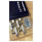 Ravinte 10 Pack Brushed Nickel T Bar Cabinet Knobs 2 Inch Square Drawer Knobs Silver Single Hole Kitchen Cabinet Pulls - Retail: $20