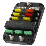 WUPP 12V Fuse Block with Relay, Automotive 6 Circuits Fuse Box with Acc Interface, Universal Fuse Block and Relay Kit for Cars Trucks Marine Boat - Retail: $28
