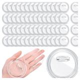 Yilloog 60 Pcs 3 Inch Clear Button Pins for Crafts DIY Photo Acrylic Blank Pins Bulk for Picture Make Your Own Buttons Badge Maker DIY Crafts Supplies - Retail: $27