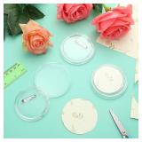 Yilloog 60 Pcs 3 Inch Clear Button Pins for Crafts DIY Photo Acrylic Blank Pins Bulk for Picture Make Your Own Buttons Badge Maker DIY Crafts Supplies - Retail: $27
