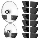 Niceyos Universal Adjustable Pot Lid Organizer for Cabinet - Upgraded Patented Set of 8 Pan Lids Organizers Inside Cabinet Door Wall Mount Pots Top Holder for Kitchen Cupboard, Fits 6\ to 14\in (Black