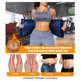 LEINIDINA Womens Waist Trainer Corset with Zipper Sweat Waist Trimmer for Women Workout Belt Corset Shapewear Black - Retail: $14