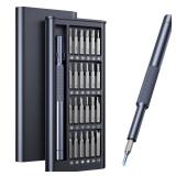AXTH 25-in-1 Small Precision Screwdriver Set, Professional Magnetic Mini Repair Tool Kit for Phone, Computer, Watch, Laptop, Macbook, Ring Doorbell, Eyeglass, Electronic, [Bearing Steel] Screw Driver 