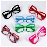 Eyekepper Metalless Screwless Spring Hinge Reading Glasses for Women - 6 Pack Oversize Butterfly Ladies Readers +0.50 - Retail: $30