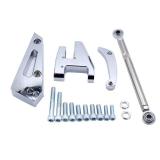 1 Set SHLPDFM Alternator Bracket Kit Polished Aluminum Fits for Chevy SBC 350 Short Water Pump - Retail: $56