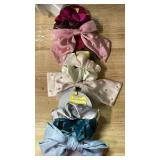 Pearl-Embellished Satin Hair Bow Collection - Retail: $1
