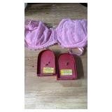 Initial necklaces G and D pink lace bra  - Retail: $15