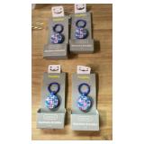Disco Ball Keychain with Blue Ring - New in Box - Retail: $12