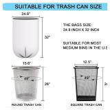 15 Gallon Black Trash Bags, 22 Micron Thick Tall Garbage Bags for Office Kitchen, 75 Count - Retail: $15