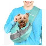 Cuddlissimo! Pet Sling Carrier - Carefully Sized for Teacup and Toy Breed Puppies and Cats (Under 6lb) - Soft Pouch for Small Dogs, Yorkies, Chihuahuas - Ideal for Hands-Free Doggy Travel and Walks (T