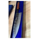 HOSHANHO 8 Inch Japanese Gyuto Chef Knife, 9 Layers 10Cr15CoMoV High Carbon Steel Kitchen Knife, Professional Hand Forged Cooking Knife with Ergonomic Rosewood Handle - Retail: $66