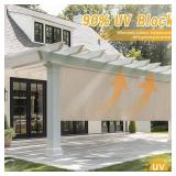 Sunoff Outdoor Roller Shades, 96"W x 96"H (Sesame)