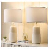 22-inch Large Ceramic Table Lamp Set - Retail: $89