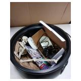 OCTERIC Halloween Mist Maker Fogger, 12.6" Big Witch Cauldron Skeleton with Color Change LED Light Large Capacity of Mist Water Fountain Pond Fog Machine and Splash Guard, Perfect for Halloween Decor