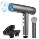 slopehill Hair Dryer with Unique Brushless Motor | Intelligent Fault Diagnosis | Innovative Microfilter | Oxy Active Technology | Led Display (Grey)