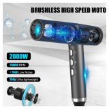 slopehill Hair Dryer with Unique Brushless Motor | Intelligent Fault Diagnosis | Innovative Microfilter | Oxy Active Technology | Led Display (Grey)