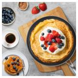 Innerwell Nonstick Crepe Pan 12 inch Stainless Steel Crepe Pan Honeycomb Coating Flat Skillet Tawa Dosa Tortilla Pan,Omelet Pan with All Stove Tops Available, Induction Compatible