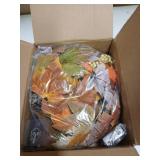 Fall Garland for Mantle, 5.9 Ft Fall Leaves Garland with Pumpkins Maple Leaves for Thanksgiving Home Table Outdoor Decor